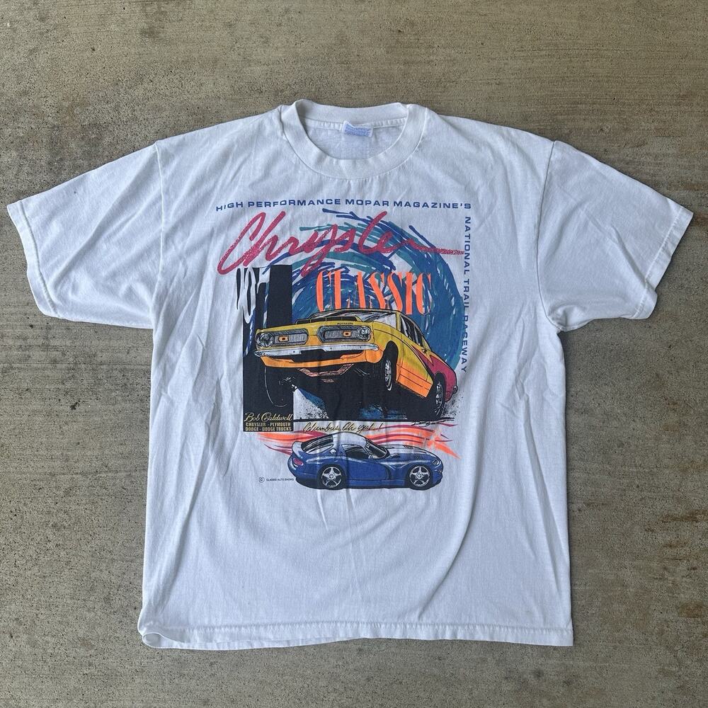 1997 Chrysler Classic Racing T Shirt Size Large Hanes Tag White